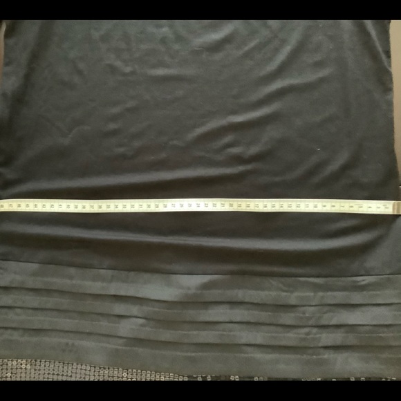 DKNY Black Sequin bottom dress size L - Picture 7 of 12